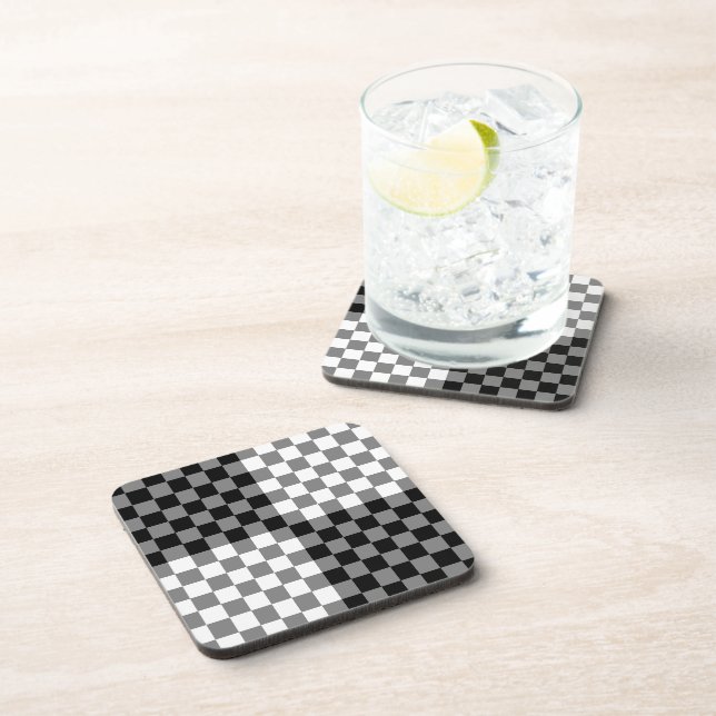 DESSOUS-DE-VERRE MOTIF CHECKERBOARD (Côté Droit)
