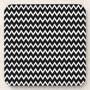 Dessous-de-verre Motif Chevron noir et blanc