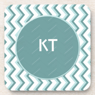 Dessous-de-verre Motif Chevron ZigZag dans Mint Green