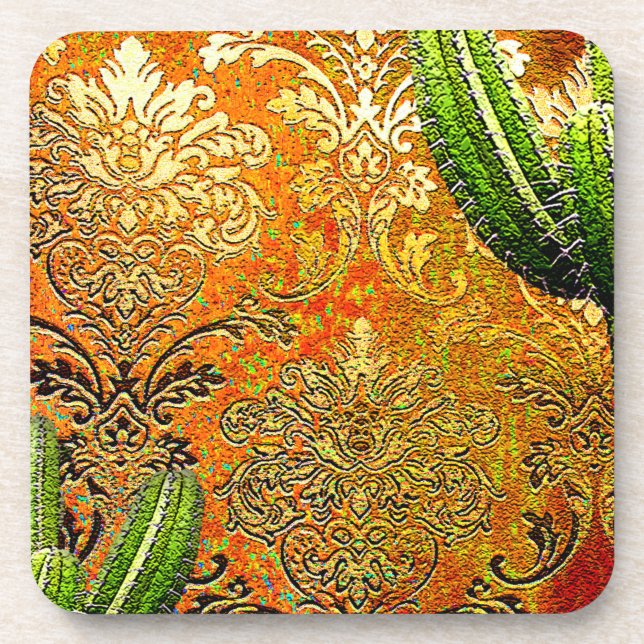 Dessous-de-verre Motif chinois vintage Cactus (Devant)