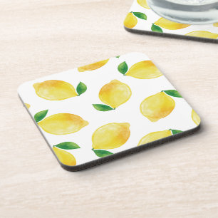 Dessous-de-verre Motif citron aquarelle