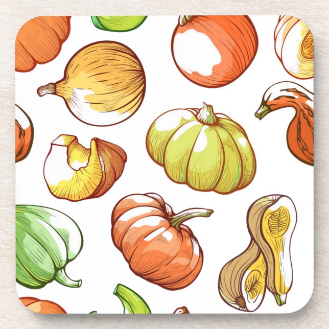 Dessous-de-verre motif citrouille (Devant)