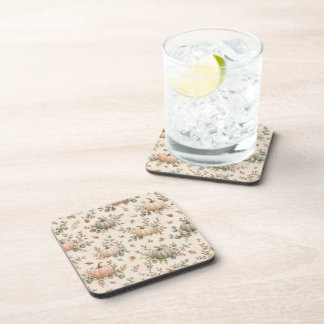 Dessous-de-verre Motif Citrouille & Eucalyptus Pastel Moisson Douce