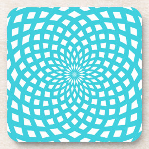 Dessous-de-verre Motif classique Rosette en bleu et blanc
