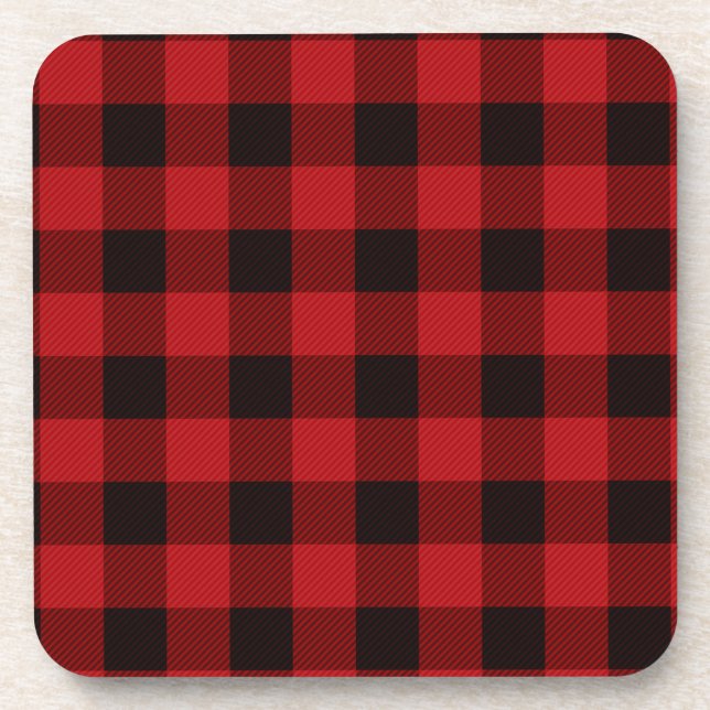 Dessous-de-verre Motif classique rouge et noir (Devant)