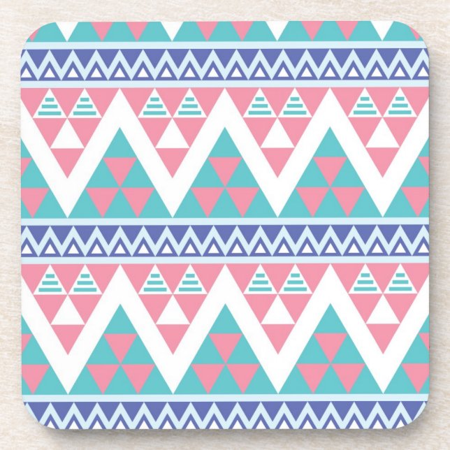 Dessous-de-verre Motif coloré aztèque tribal (Devant)
