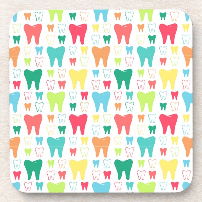 Dessous-de-verre Motif coloré de dents (Devant)