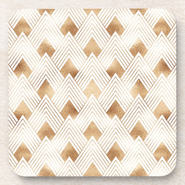 Dessous-de-verre Motif d'art déco d'or (Devant)