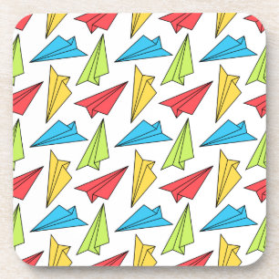Dessous-de-verre Motif d'avions en papier coloré