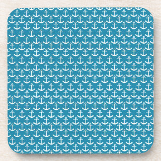Dessous-de-verre Motif de Ancre nautique en bleu