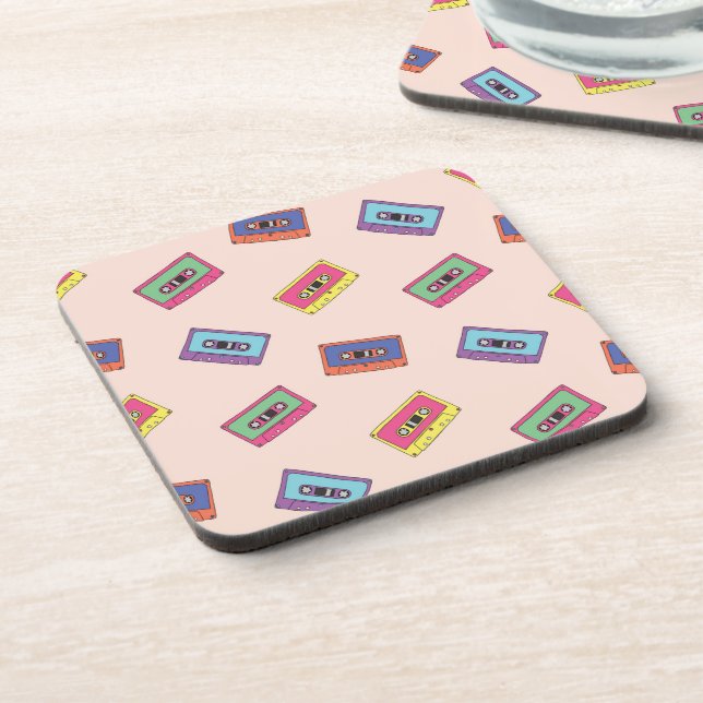 Dessous-de-verre Motif de bande audio Retro Neon (Côté gauche)