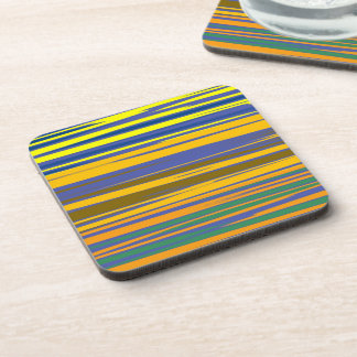 Dessous-de-verre Motif de bandes colorées abstraites