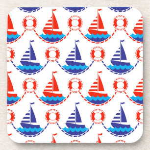 Dessous-de-verre Motif de bateau à voile