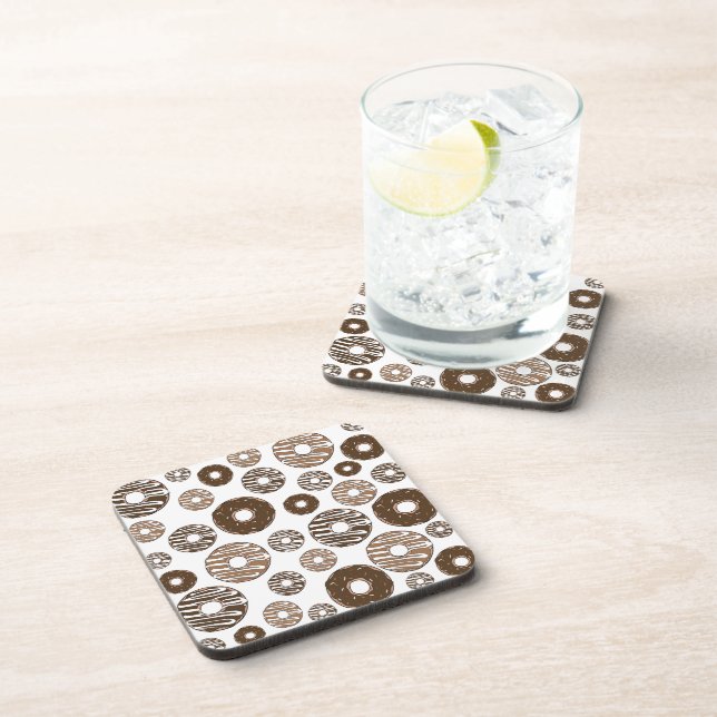 Dessous-de-verre Motif de beignes, beignets de chocolat, beignets d (Côté Droit)