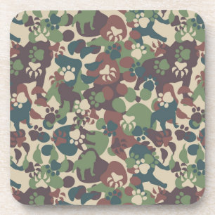 Dessous-de-verre Motif de camouflage de chien