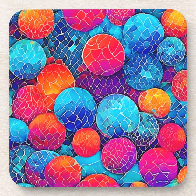 Dessous-de-verre Motif de cercle vibrant (Devant)