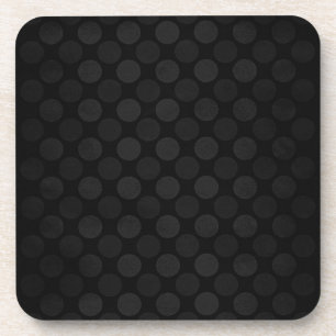 Dessous-de-verre Motif de cercles noirs défraîchi rétrograde