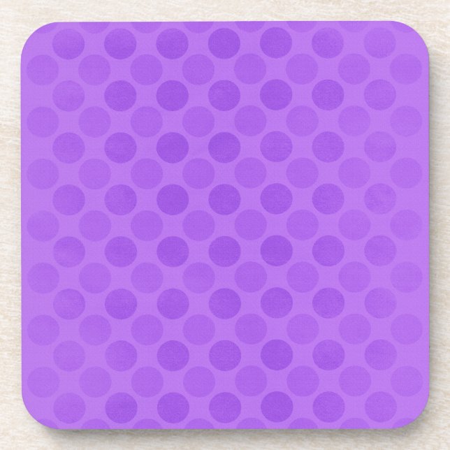 Dessous-de-verre Motif de cercles violets délavés rétro (Devant)