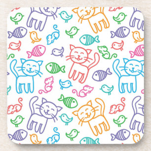 Dessous-de-verre motif de chat