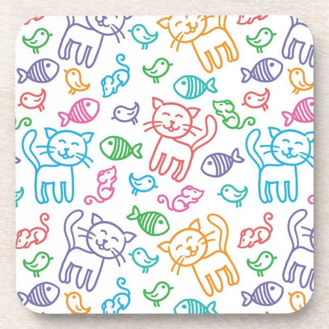 Dessous-de-verre motif de chat (Devant)