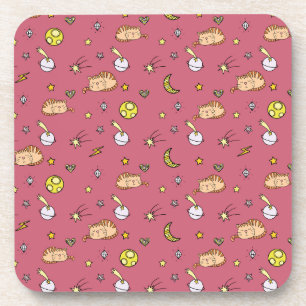 Dessous-de-verre Motif de chat spatial mignon – Chaton cosmique ado