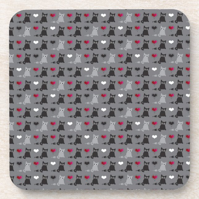 Dessous-de-verre motif de chaton et de souris (Devant)