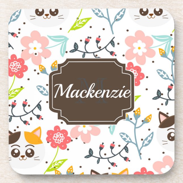 Dessous-de-verre Motif de chats mignons (Devant)