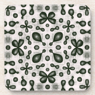 Dessous-de-verre Motif De Chimie Design En Noir Et Blanc