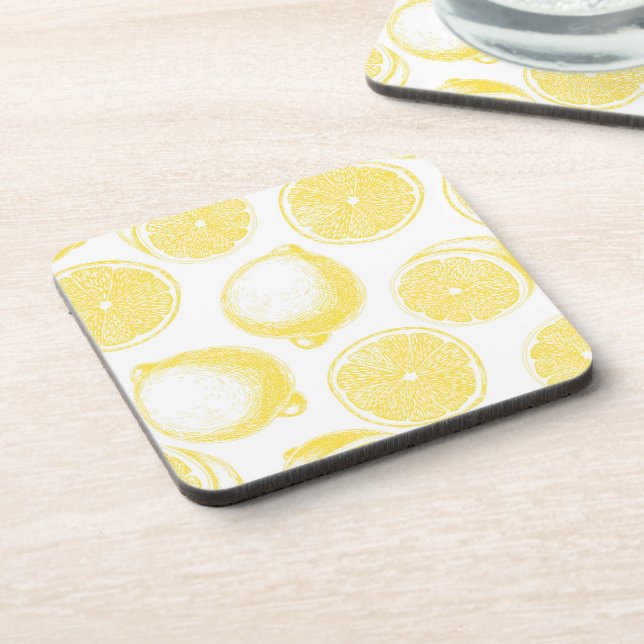 Dessous-de-verre Motif de citron à main (Côté gauche)