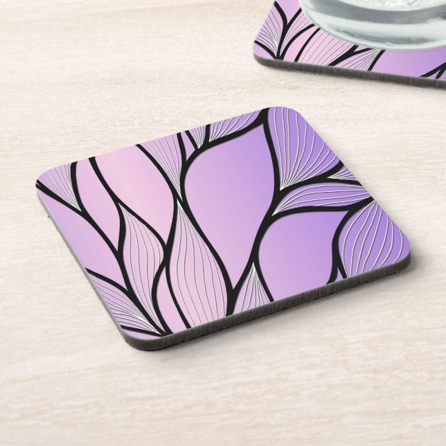 Dessous-de-verre Motif de congé créatif Pearlescent violet (Côté gauche)