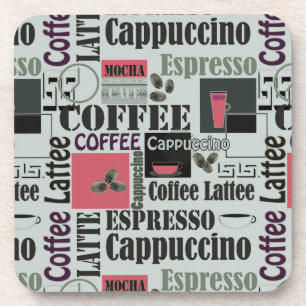 Dessous-de-verre motif de cuisine rétro pour latte espresso