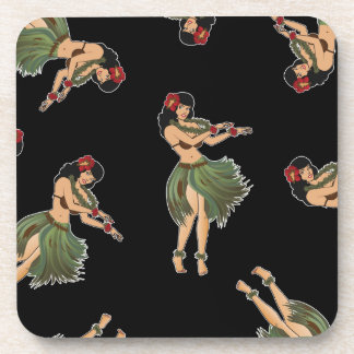 Dessous-de-verre Motif de danse de la fille de Hula