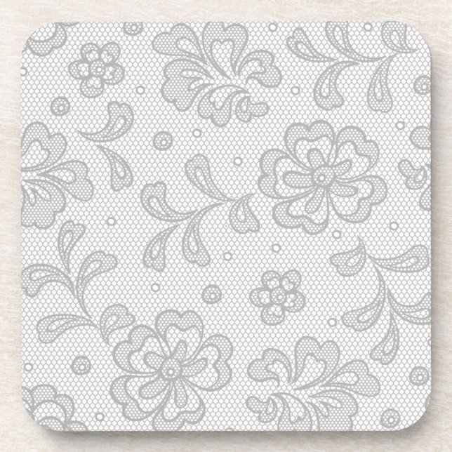 Dessous-de-verre Motif de dentelle, cru 1 de fleur (Devant)