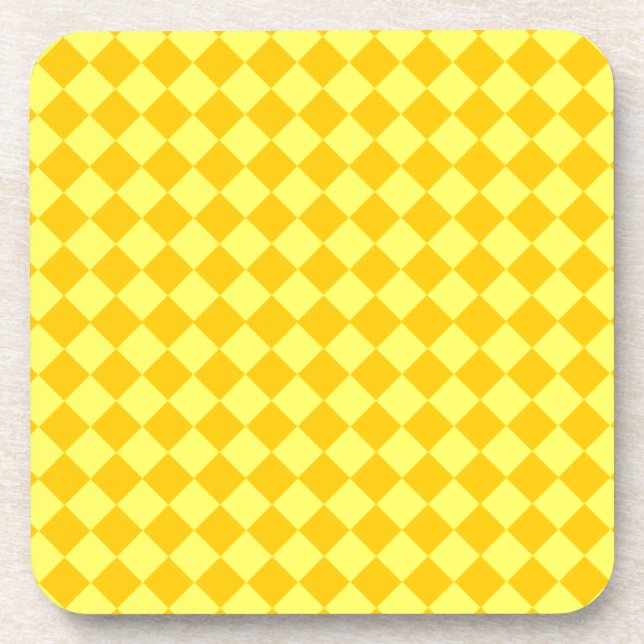 Dessous-de-verre Motif de diamant combiné jaune par STaylor (Devant)