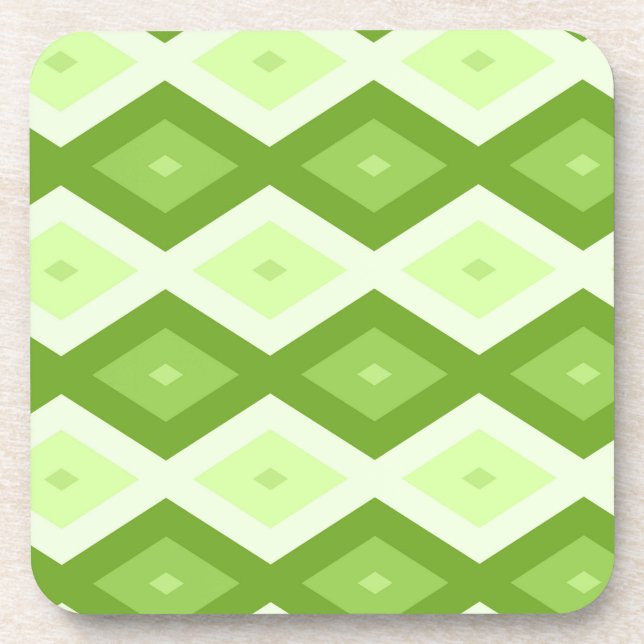 Dessous-de-verre Motif de diamant vert Chartreuse (Devant)