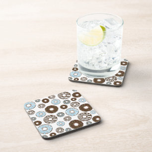 Dessous-de-verre Motif De Donuts, Donuts Bleus, Donuts Brown