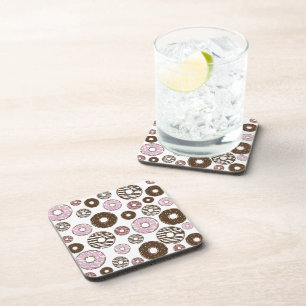 Dessous-de-verre Motif De Donuts, Donuts Roses, Donuts Brown