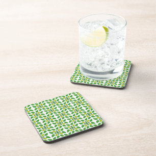 Dessous-de-verre Motif de feuille, motif de feuilles, feuilles vert