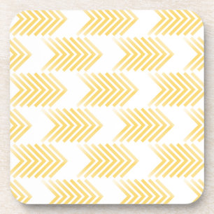 Dessous-de-verre Motif de flèche tribal jaune