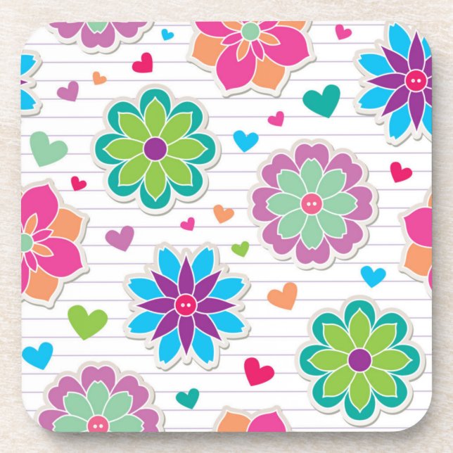 Dessous-de-verre Motif de fleurs (Devant)
