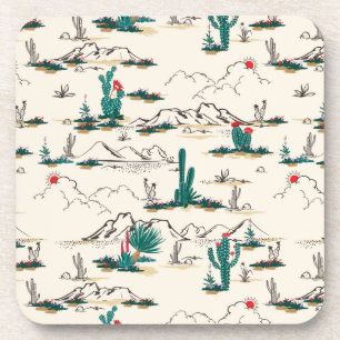 Dessous-de-verre Motif de floraison de Succulents