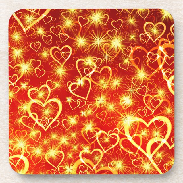 Dessous-de-verre Motif de formes cardiaques-25622 (Devant)