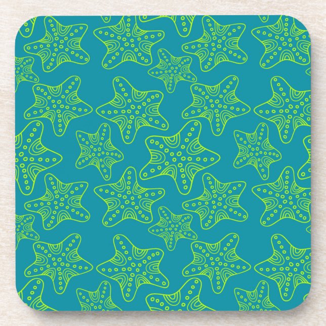 Dessous-de-verre Motif de foule d'étoiles de mer (Devant)