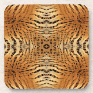 Dessous-de-verre Motif de fourrure de tigre de Kaleidoscope
