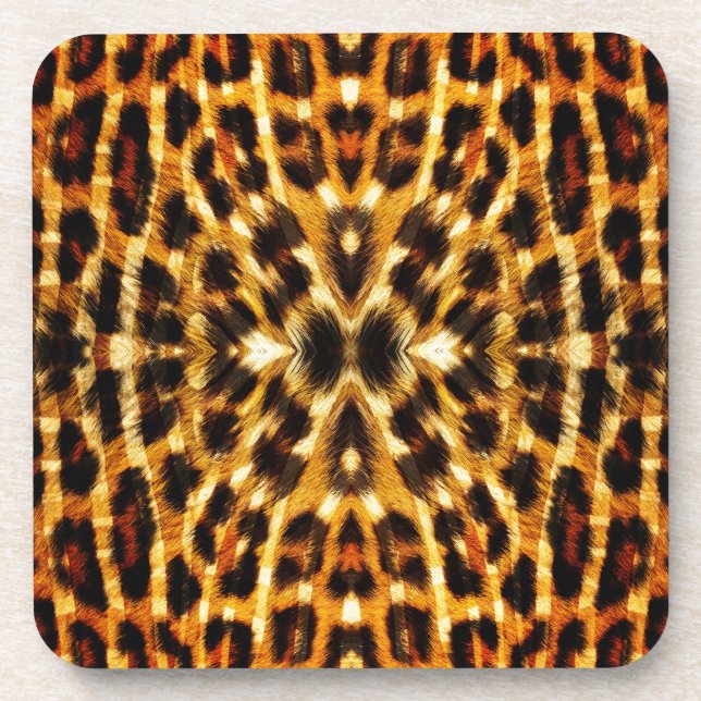 Dessous-de-verre Motif de fourrure Leopard (Devant)
