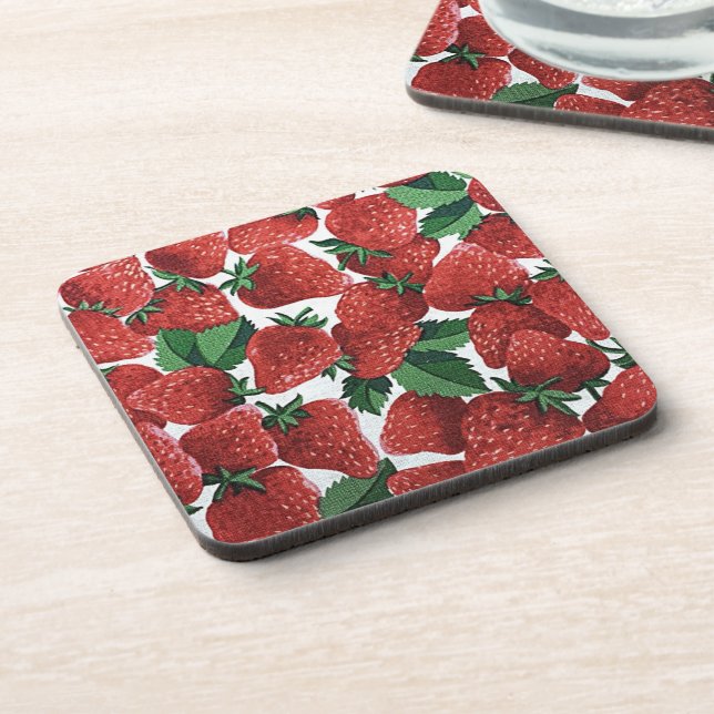 Dessous-de-verre Motif de fraises et de crème (Côté gauche)