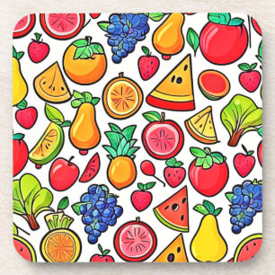 Dessous-de-verre Motif de fruits vibreux