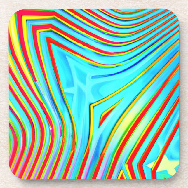 Dessous-de-verre Motif de gravure de couleur (Devant)