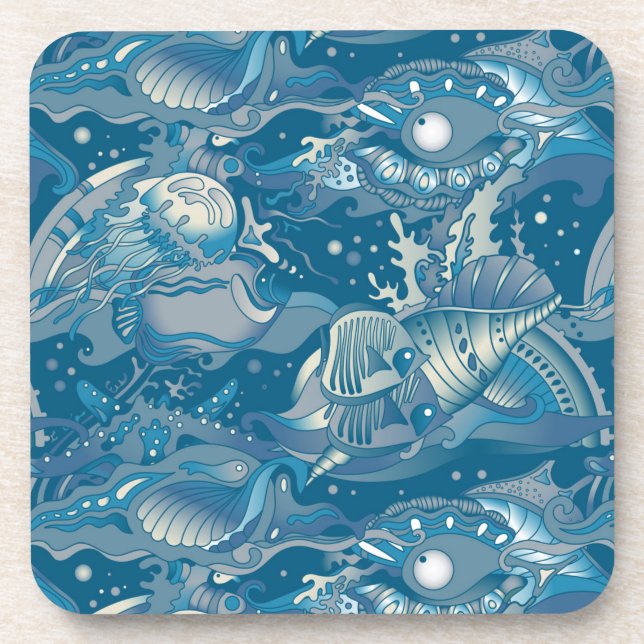 Dessous-de-verre Motif de la mer tropicale (Devant)