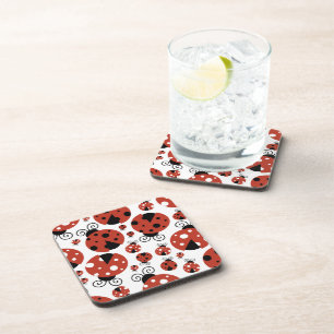 Dessous-de-verre Motif De Ladybugs, Mignons Ladybugs, Red Ladybugs